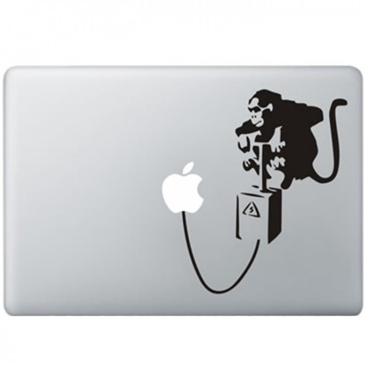 Banksy Monkey MacBook Decal Black Decals